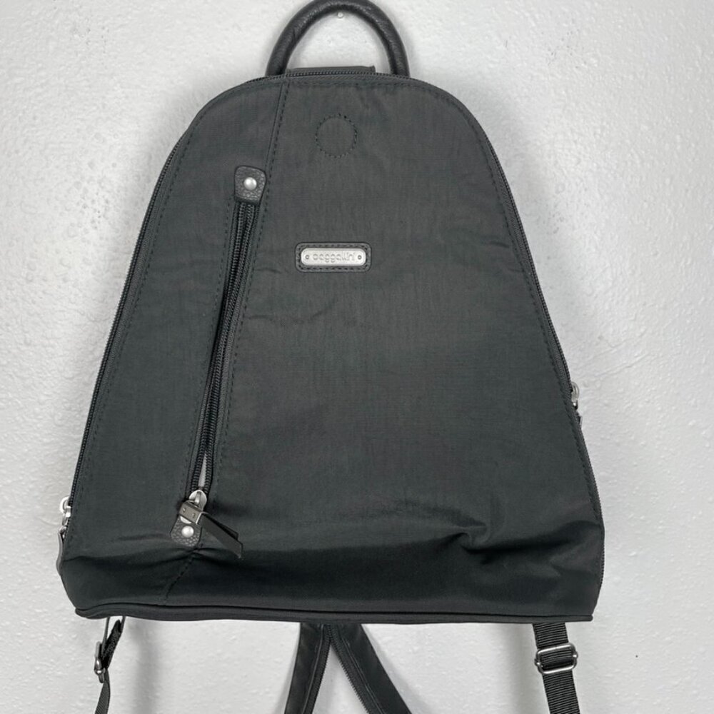 Baggallini Metro Backpack Grey Sterling shimmer Backpack Crossbody Bag - Picture 4 of 16